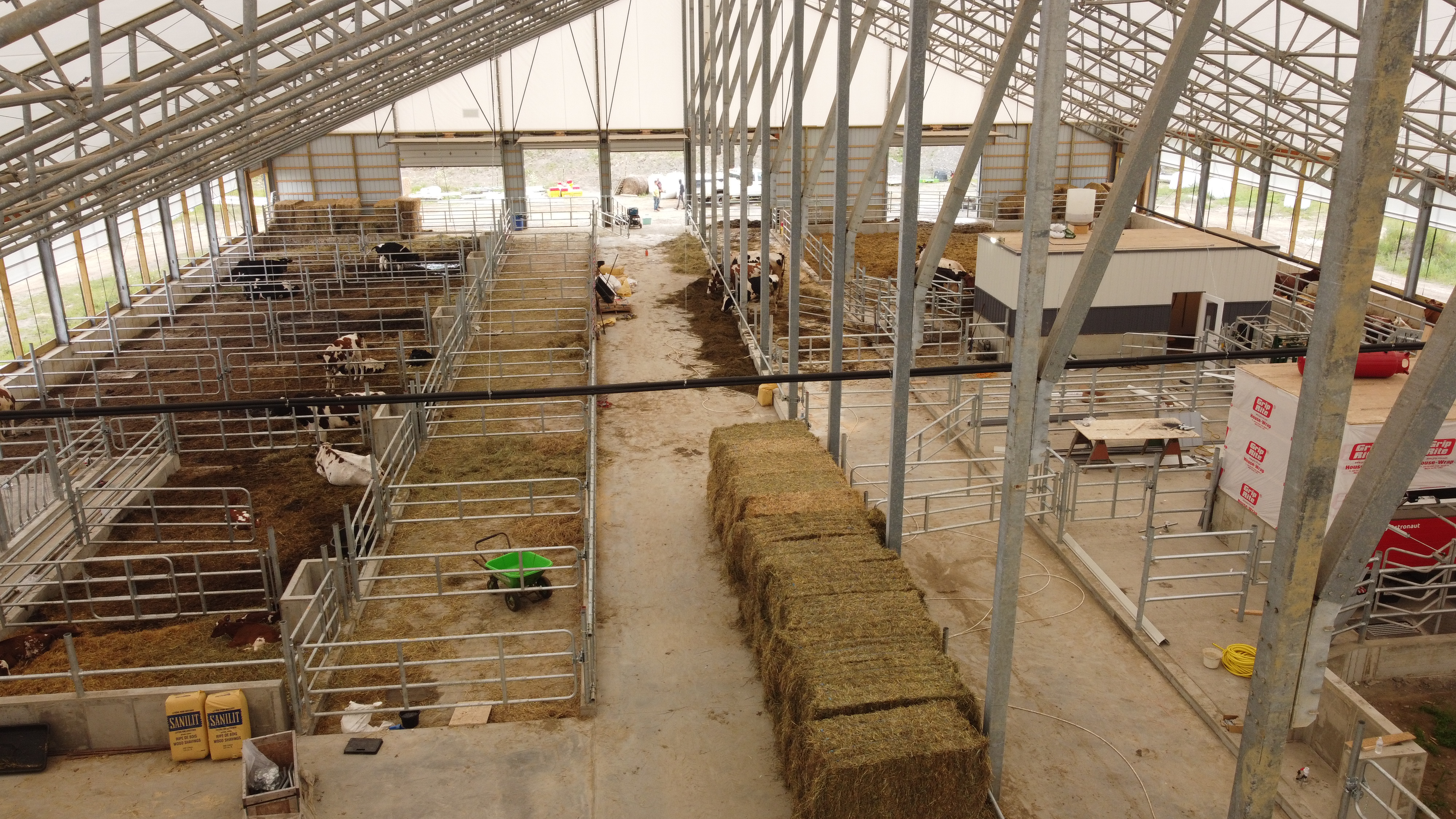 Interior view of pens and structure